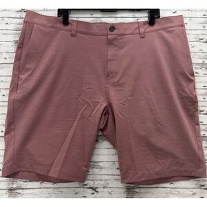 Travis Mathew Shorts Men 42x10 Red On A Boat Stretch Performance Golf Hybrid NEW
